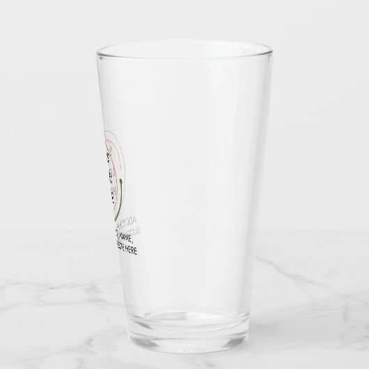 Benutzerdefiniertes einfaches Logo und Text-Geschä Glas (Links)