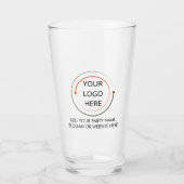 Benutzerdefiniertes einfaches Logo und Text-Geschä Glas (Vorderseite)