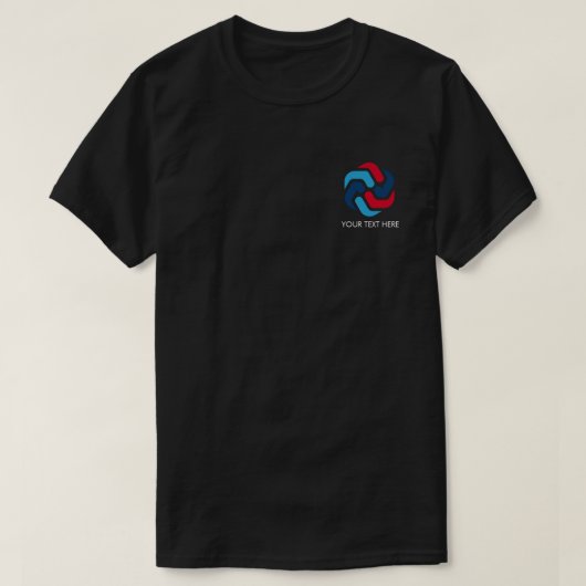 Benutzerdefiniertes einfaches Logo und Text-Geschä T-Shirt (Design vorne)