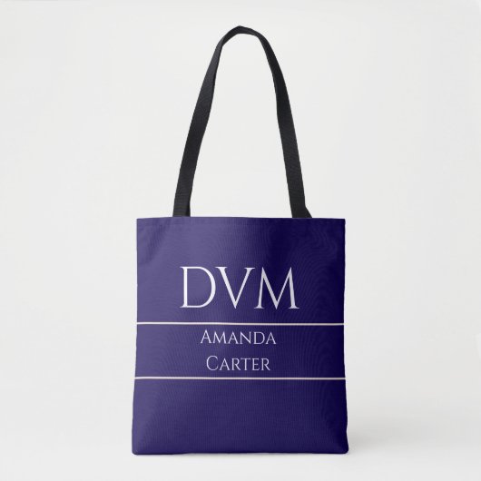 Benutzerdefiniertes einfaches modernes blaues DVM Tasche (Vorderseite)