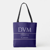 Benutzerdefiniertes einfaches modernes blaues DVM Tasche (Rückseite)