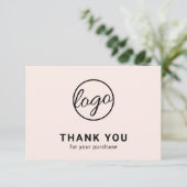 Benutzerdefiniertes einfaches, modernes Logo mit R Dankeskarte (Stehend Vorderseite)