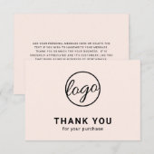 Benutzerdefiniertes einfaches, modernes Logo mit R Dankeskarte (Vorne/Hinten)