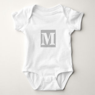 Benutzerdefiniertes einfaches Monogramm Baby Strampler