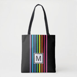 Benutzerdefiniertes einfaches Regenbogenfarbenmust Tasche