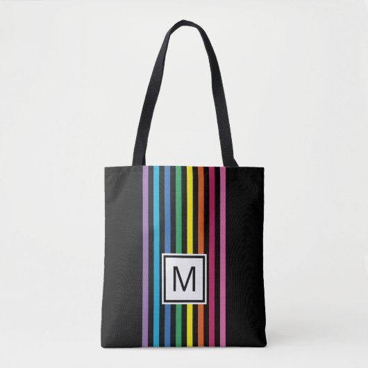 Benutzerdefiniertes einfaches Regenbogenfarbenmust Tasche (Vorderseite)