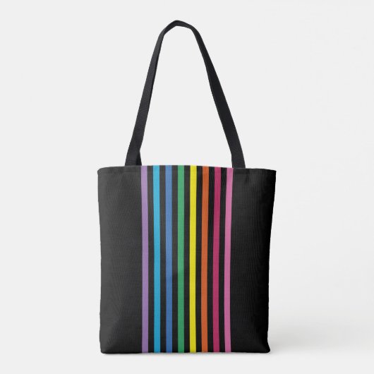 Benutzerdefiniertes einfaches Regenbogenfarbenmust Tasche (Rückseite)