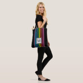 Benutzerdefiniertes einfaches Regenbogenfarbenmust Tasche (Am Model)