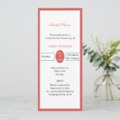 Benutzerdefiniertes einfaches Rotes Brautparty Einladung (Stehend Vorderseite)