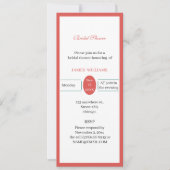Benutzerdefiniertes einfaches Rotes Brautparty Einladung (Vorderseite)