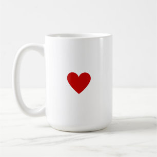 Benutzerdefiniertes einfaches rotes Herz Kaffeetasse