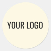 Benutzerdefiniertes, einfaches, sauberes Elfenbein Runder Aufkleber (Vorderseite)