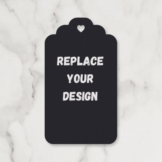 Benutzerdefiniertes einfaches schwarzes Design Fot Geschenkanhänger (Rückseite)