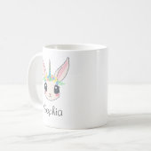 Benutzerdefiniertes Einhorn Süß Rosa Mädchen Kaffeetasse (Vorderseite Links)