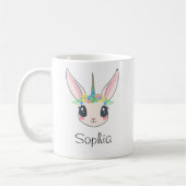 Benutzerdefiniertes Einhorn Süß Rosa Mädchen Kaffeetasse (Links)