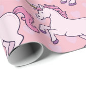 Benutzerdefiniertes Einhorn- und Herzmuster Geschenkpapier (Rolleneckpunkt)