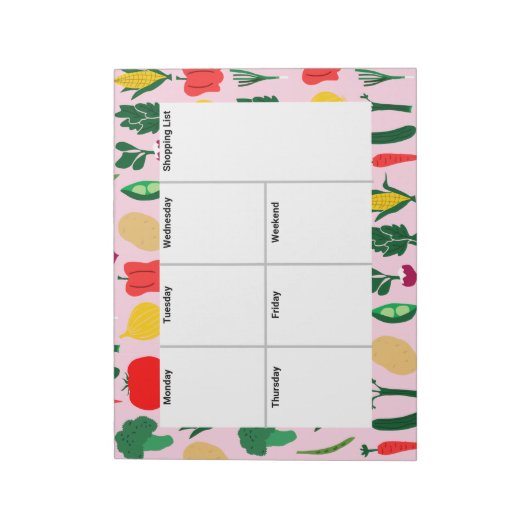 Benutzerdefiniertes Einkaufsliste Notepad Notizblock (Rotiert)