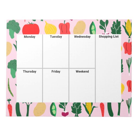 Benutzerdefiniertes Einkaufsliste Notepad Notizblock (Vorderseite)