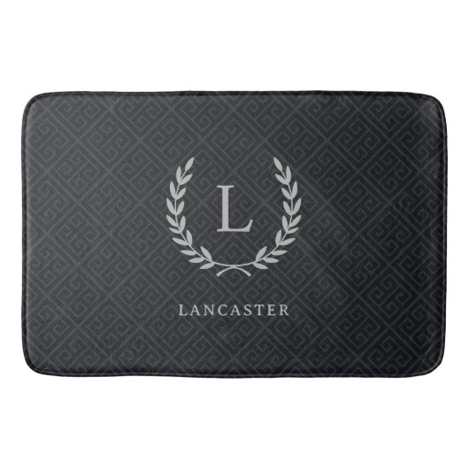 Benutzerdefiniertes Elegant Chic Monogram Name Ini Badematte (Vorderseite)