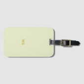 Benutzerdefiniertes Elegantes Beige Monogramm Gepäckanhänger (Vorderseite (Horizontal))