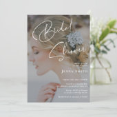 Benutzerdefiniertes elegantes Foto-Design-Brautpar Einladung (Stehend Vorderseite)