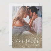 Benutzerdefiniertes elegantes Foto Entschuldigung  Dankeskarte (Vorderseite)