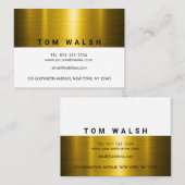 Benutzerdefiniertes elegantes Gold- und Weißdesign Visitenkarte (Vorne/Hinten)