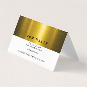 Benutzerdefiniertes elegantes Gold- und Weißdesign Visitenkarten