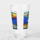 Benutzerdefiniertes elegantes Golf Monogram Design Glas (Rechts)