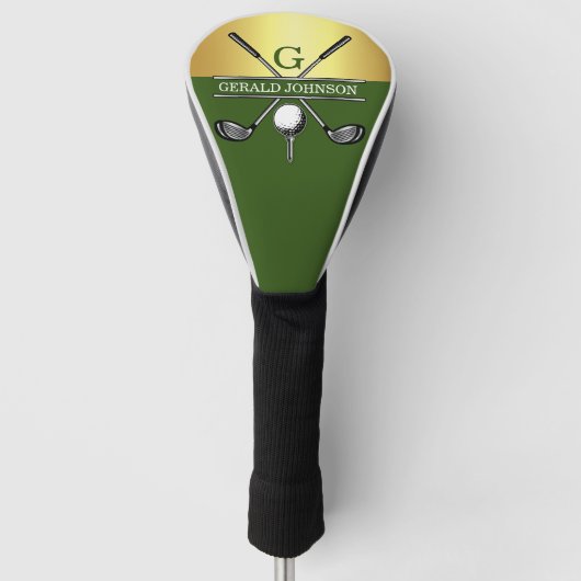 Benutzerdefiniertes elegantes Golf Monogram Design Headcover (Vorderseite)