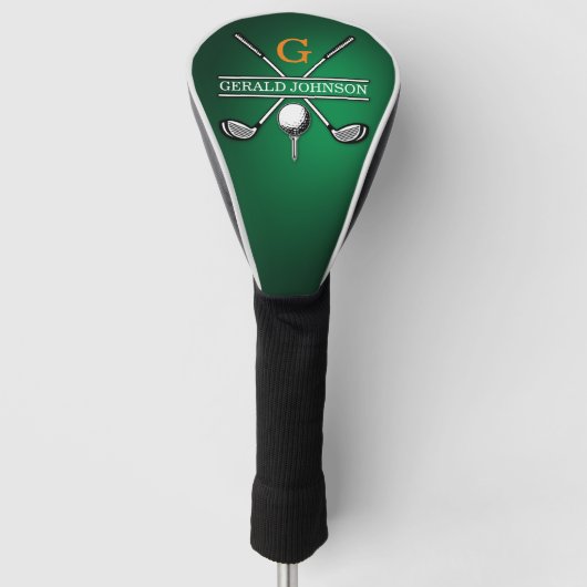 Benutzerdefiniertes elegantes Golf Monogram Design Headcover (Vorderseite)