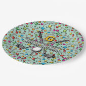 Benutzerdefiniertes elegantes Golf Monogram Design Pappteller (Schrägansicht)