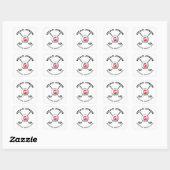 Benutzerdefiniertes elegantes Golf Monogram Design Quadratischer Aufkleber (Blatt)