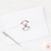 Benutzerdefiniertes elegantes Golf Monogram Design Quadratischer Aufkleber (Umschlag)