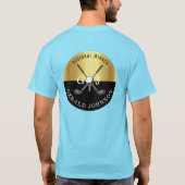 Benutzerdefiniertes elegantes Golf Monogram Design T-Shirt (Rückseite)