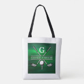 Benutzerdefiniertes elegantes Golf Monogram Design Tasche (Rückseite)