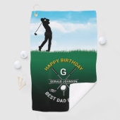 Benutzerdefiniertes elegantes Golf Monogram Party Golfhandtuch (Insitu)