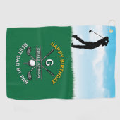 Benutzerdefiniertes elegantes Golf Monogram Party  Golfhandtuch (Horizontal)