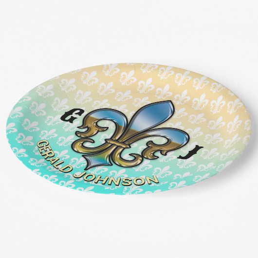 Benutzerdefiniertes elegantes Golf-Party-Design Pappteller (Schrägansicht)