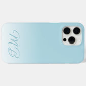Benutzerdefiniertes Elegantes Hell-Aqua-Ozeanblau- Case-Mate iPhone Hülle (Rückseite (Horizontal))