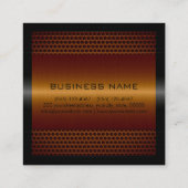 Benutzerdefiniertes elegantes Kupfer-Edelmetall Quadratische Visitenkarte (Rückseite)