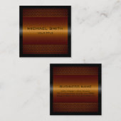 Benutzerdefiniertes elegantes Kupfer-Edelmetall Quadratische Visitenkarte (Vorne/Hinten)