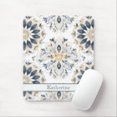 Benutzerdefiniertes Elegantes Mandala Gold Navy Mousepad (Mit Mouse)