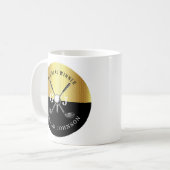 Benutzerdefiniertes elegantes Minimalistisches Gol Kaffeetasse (Vorderseite Links)