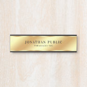 Benutzerdefiniertes elegantes, modernes Template S Türschild (Vorderseite )