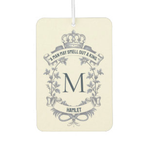 Benutzerdefiniertes elegantes Monogram King-Vintag Autolufterfrischer