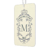 Benutzerdefiniertes elegantes Monogram King-Vintag Autolufterfrischer (Links)