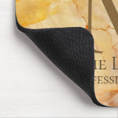 Benutzerdefiniertes elegantes Monogramm Gold Bronz Mousepad (Ecke)