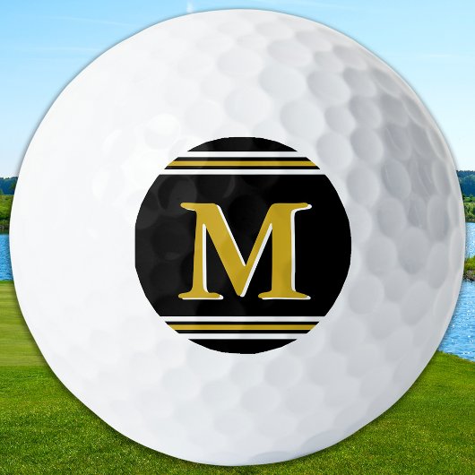 Benutzerdefiniertes elegantes Monogramm Golfer Per Golfball