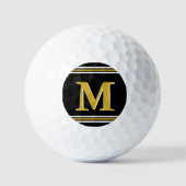 Benutzerdefiniertes elegantes Monogramm Golfer Per Golfball (Vorderseite)